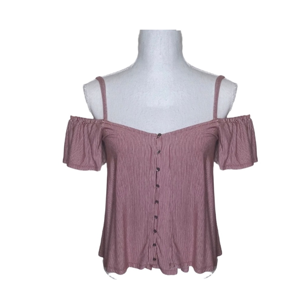 American Eagle Soft & Sexy Cold-Shoulder Top XS